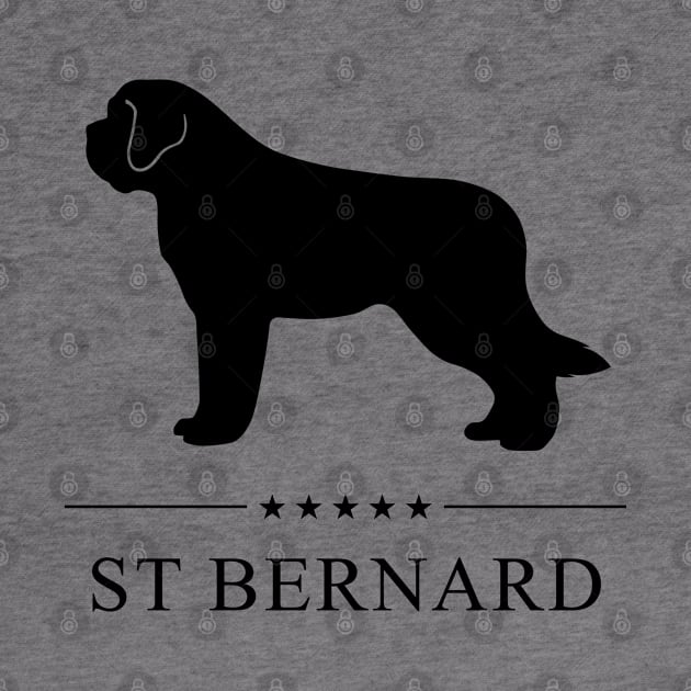 St Bernard Black Silhouette by millersye